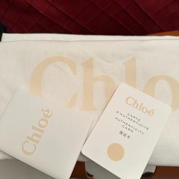 Tan Leather Chloe medium woody tote - Picture 3 of 11